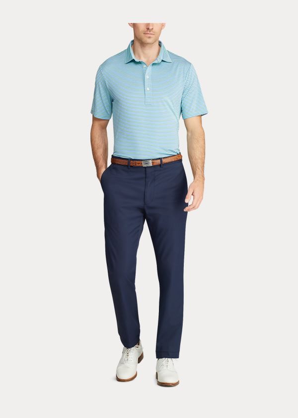 Koszulki Polo Ralph Lauren Classic Fit Performance Polo Męskie Zielone Niebieskie | JYZV9709