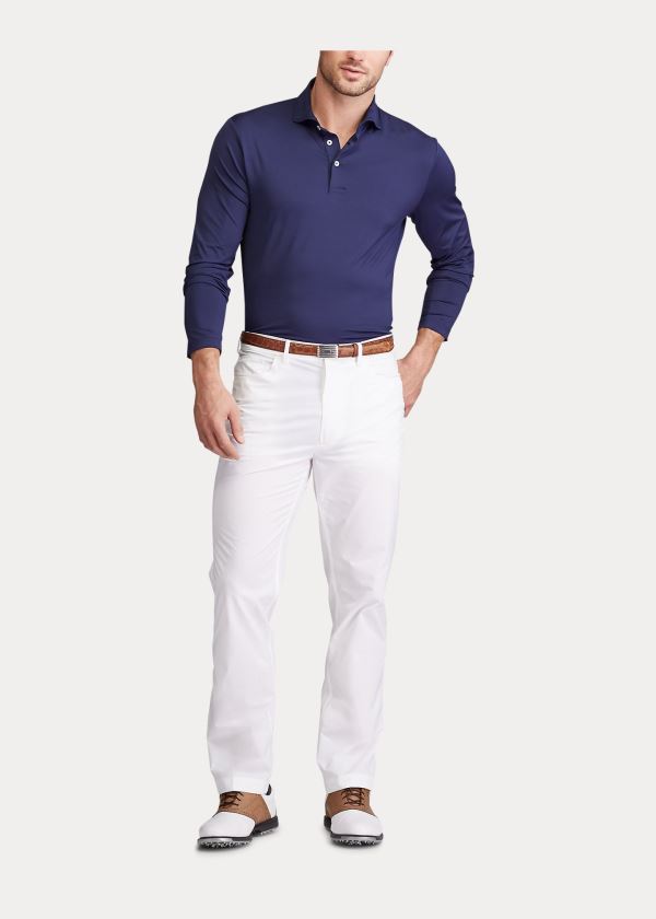 Koszulki Polo Ralph Lauren Classic Fit Performance Polo Męskie Granatowe | IGEZ3045