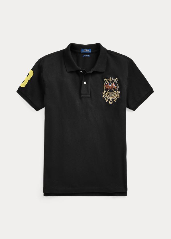 Koszulki Polo Ralph Lauren Classic Fit Polo Shirt Damskie Czarne | LKLI3486