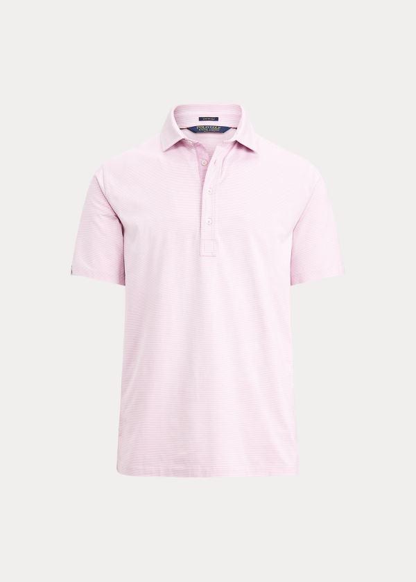 Koszulki Polo Ralph Lauren Classic Fit Stretch Lisle Polo Męskie Fioletowe Białe | JTOK2184