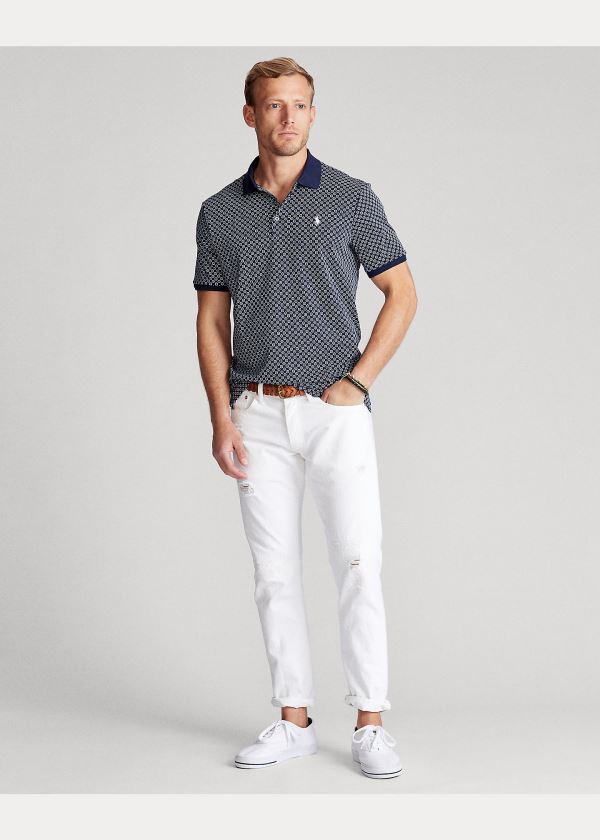 Koszulki Polo Ralph Lauren Classic Fit Soft Cotton Polo Męskie Granatowe Kolorowe | ISJW8668