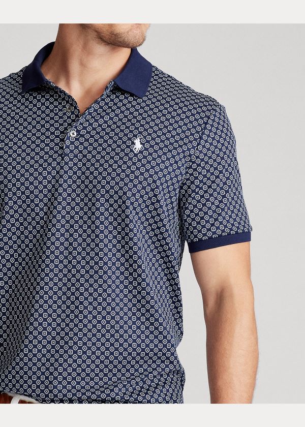 Koszulki Polo Ralph Lauren Classic Fit Soft Cotton Polo Męskie Granatowe Kolorowe | ISJW8668