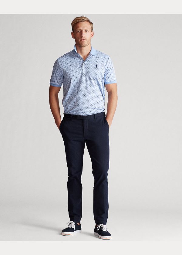 Koszulki Polo Ralph Lauren Classic Fit Soft Cotton Polo Męskie Niebieskie Kolorowe | QCEL2777