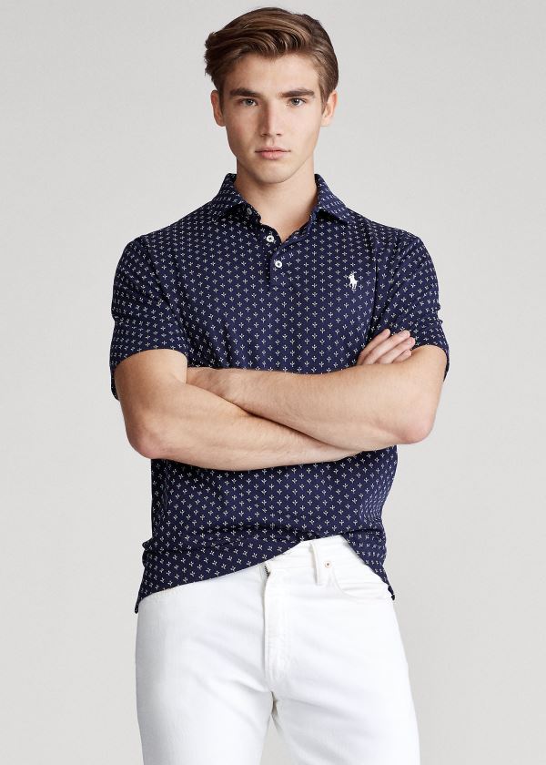 Koszulki Polo Ralph Lauren Classic Fit Soft Cotton Polo Męskie Granatowe Kolorowe | LQTK2147