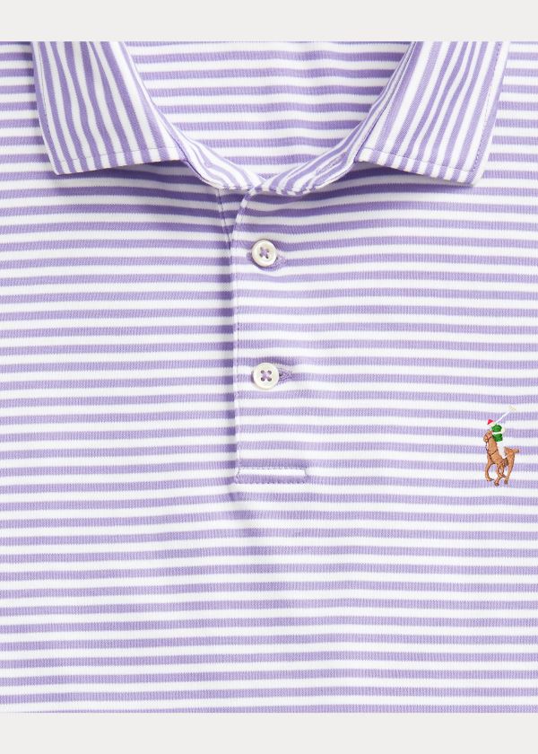 Koszulki Polo Ralph Lauren Classic Fit Soft Cotton Polo Męskie Fioletowe Białe | QZJW7126