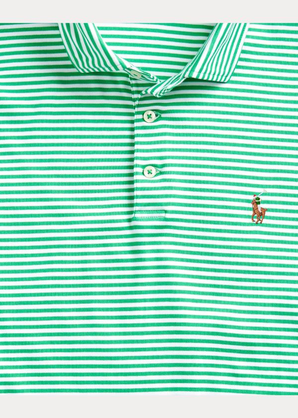 Koszulki Polo Ralph Lauren Classic Fit Soft Cotton Polo Męskie Zielone Białe | BBJH1617