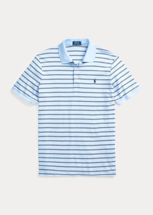 Koszulki Polo Ralph Lauren Classic Fit Soft Cotton Polo Męskie Niebieskie Kolorowe | DAAC2172