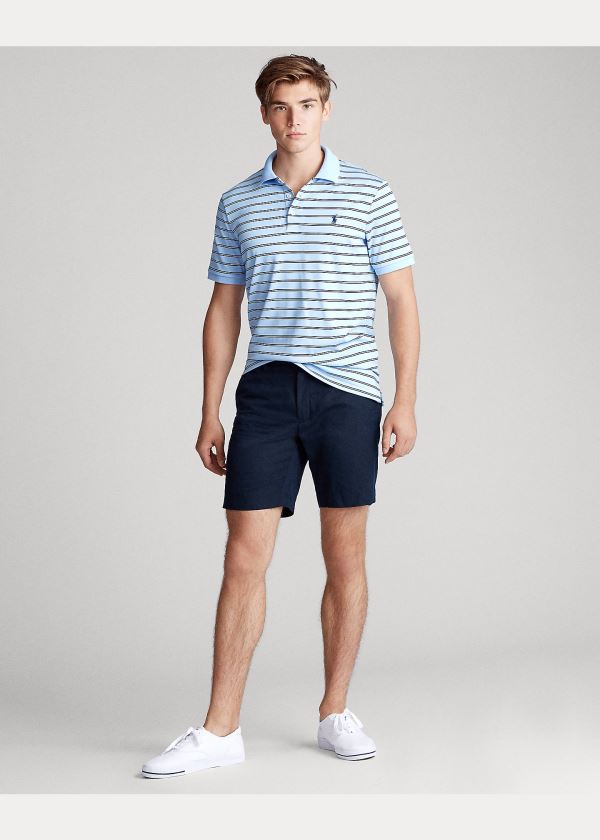 Koszulki Polo Ralph Lauren Classic Fit Soft Cotton Polo Męskie Niebieskie Kolorowe | DAAC2172