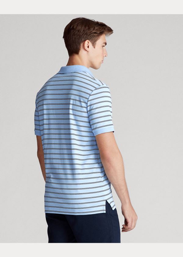 Koszulki Polo Ralph Lauren Classic Fit Soft Cotton Polo Męskie Niebieskie Kolorowe | DAAC2172