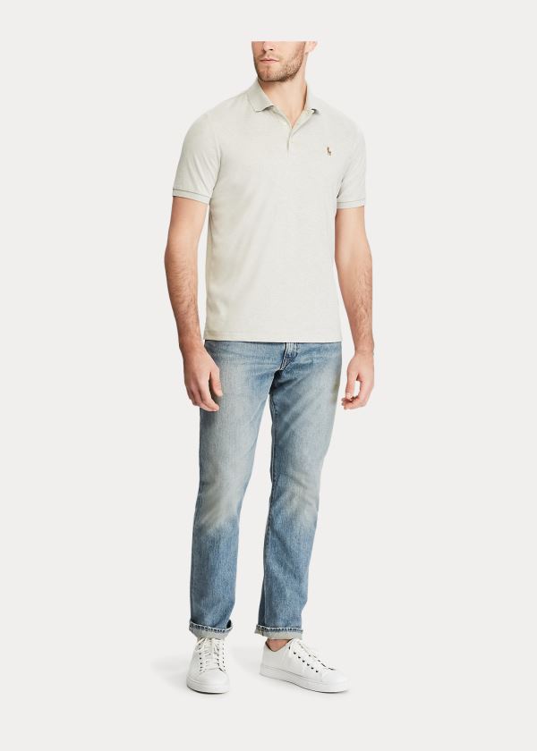 Koszulki Polo Ralph Lauren Classic Fit Soft Cotton Polo Męskie Beżowe | ONAY6106