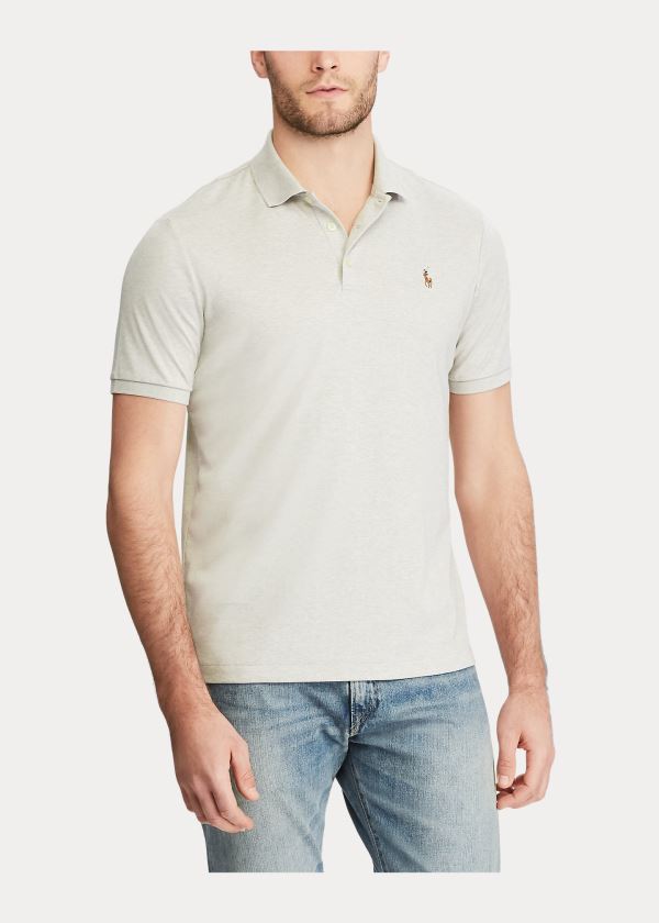 Koszulki Polo Ralph Lauren Classic Fit Soft Cotton Polo Męskie Beżowe | ONAY6106