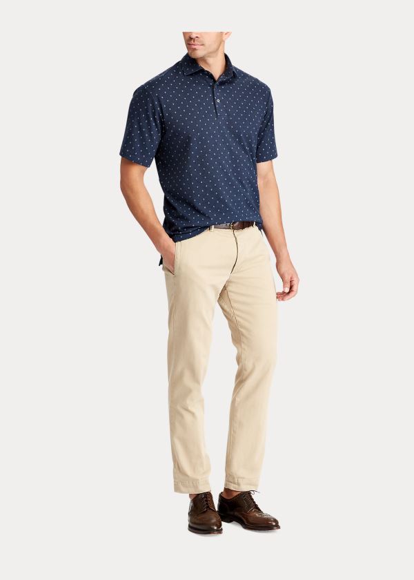 Koszulki Polo Ralph Lauren Classic Fit Soft Cotton Polo Shirt in Blue Męskie Granatowe | DZGH3177