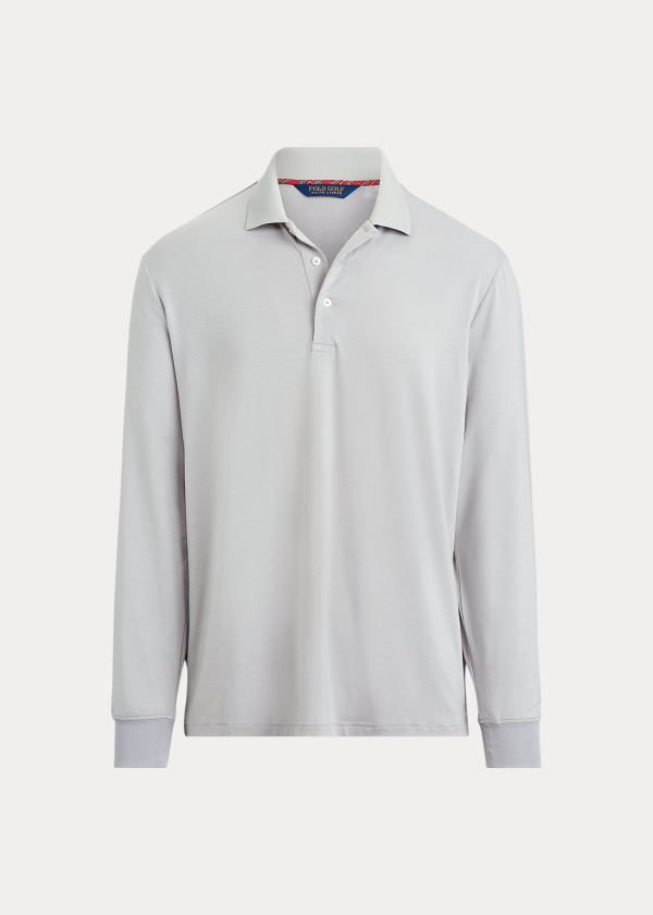 Koszulki Polo Ralph Lauren Classic Fit Tech Jersey Polo Męskie Szare | OTVQ4121