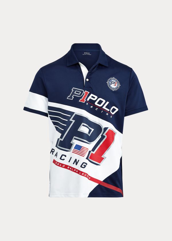 Koszulki Polo Ralph Lauren Classic Fit Tech Piqu? Polo Męskie Granatowe Kolorowe | QLAE4015