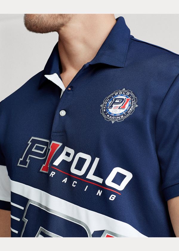 Koszulki Polo Ralph Lauren Classic Fit Tech Piqu? Polo Męskie Granatowe Kolorowe | QLAE4015