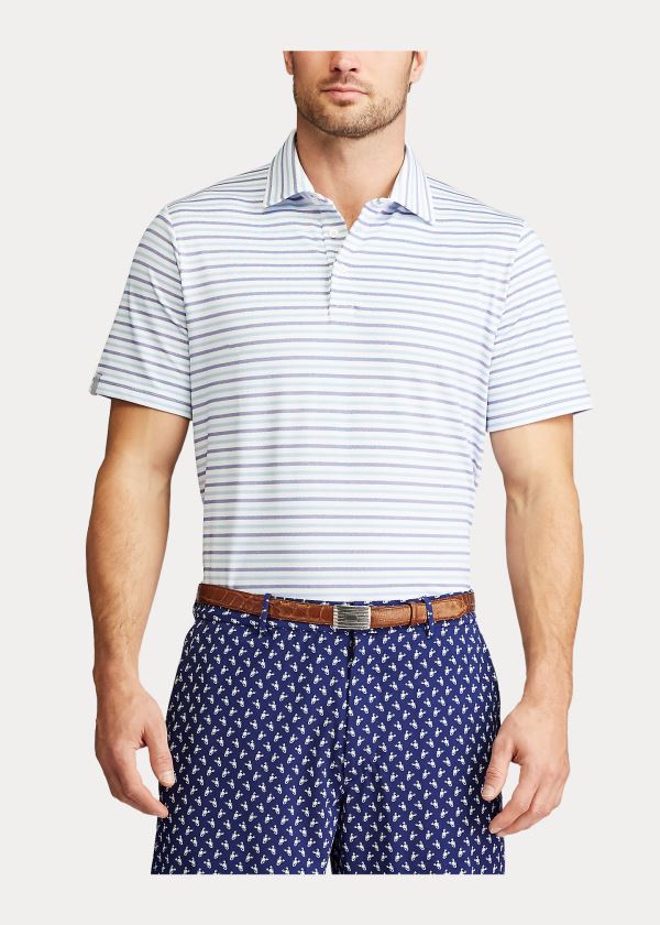 Koszulki Polo Ralph Lauren Classic Fit Tech Piqu? Polo Męskie Niebieskie Kolorowe | LAYP9339