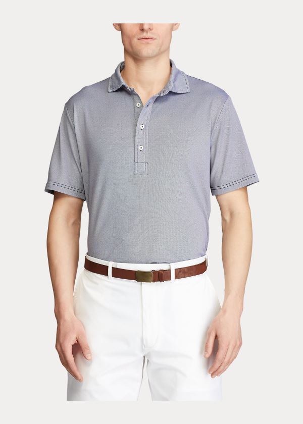 Koszulki Polo Ralph Lauren Classic Fit Tech Piqu? Polo Męskie Granatowe | NVWL8947