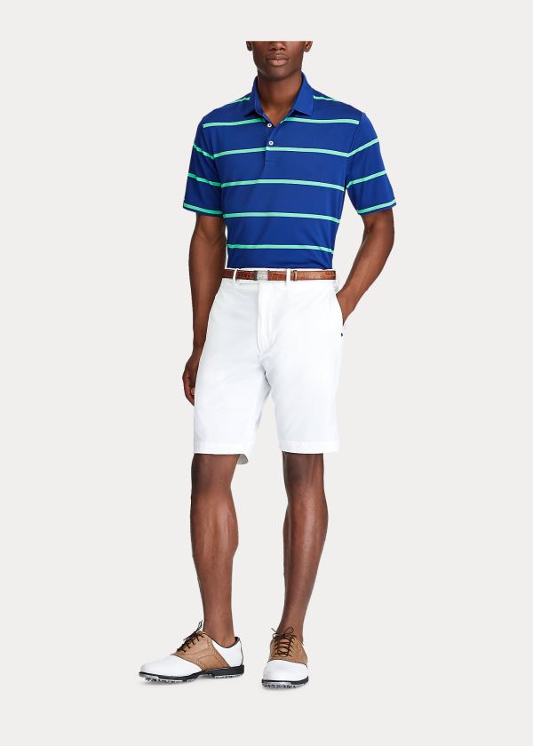 Koszulki Polo Ralph Lauren Classic Fit Tech Piqu? Polo Męskie Królewski Niebieski Niebieskie Zielone | HIFT6117