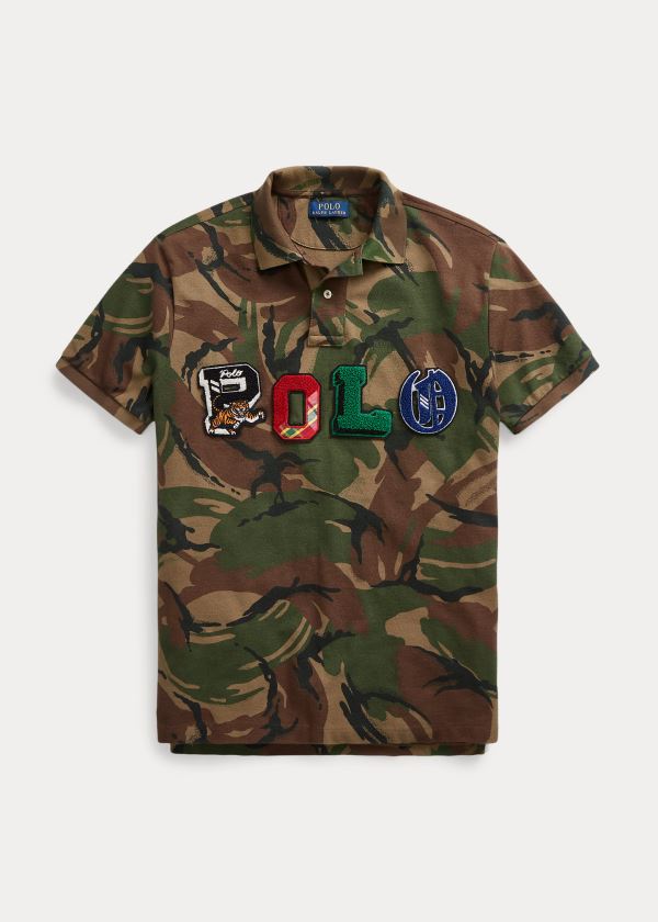 Koszulki Polo Ralph Lauren Custom Slim Fit Camo Polo Męskie Camo | OZCT9684