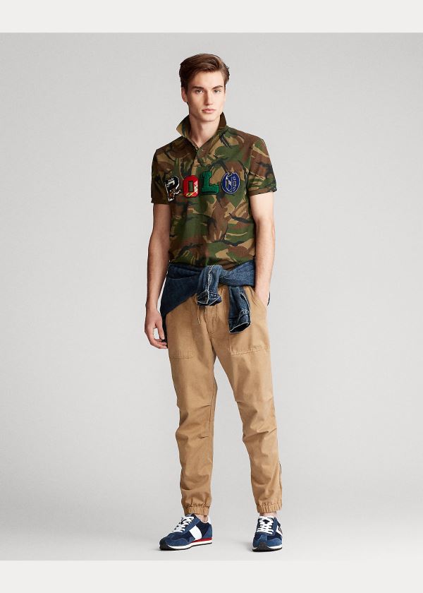 Koszulki Polo Ralph Lauren Custom Slim Fit Camo Polo Męskie Camo | OZCT9684