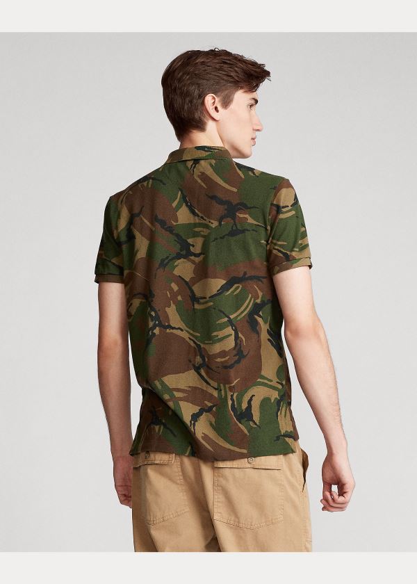 Koszulki Polo Ralph Lauren Custom Slim Fit Camo Polo Męskie Camo | OZCT9684