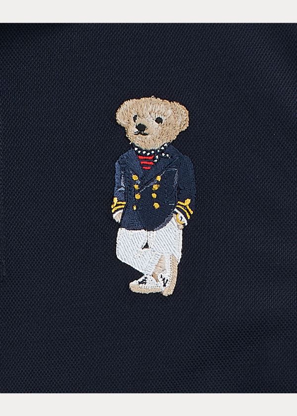 Koszulki Polo Ralph Lauren Custom Slim Fit Bear Polo Męskie Granatowe | XTDZ5755