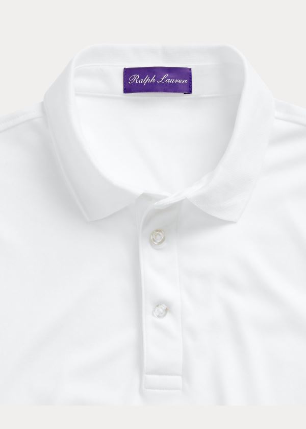 Koszulki Polo Ralph Lauren Custom Slim Fit Interlock Polo Męskie Białe | FVOW2839