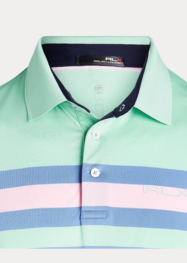 Koszulki Polo Ralph Lauren Custom Slim Performance Polo Męskie Niebieskie | EBKE3512