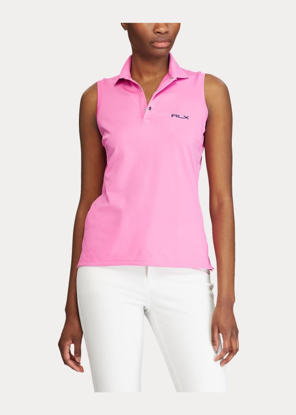 Koszulki Polo Ralph Lauren Performance Golf Polo Shirt Damskie Różowe | ILRU2384