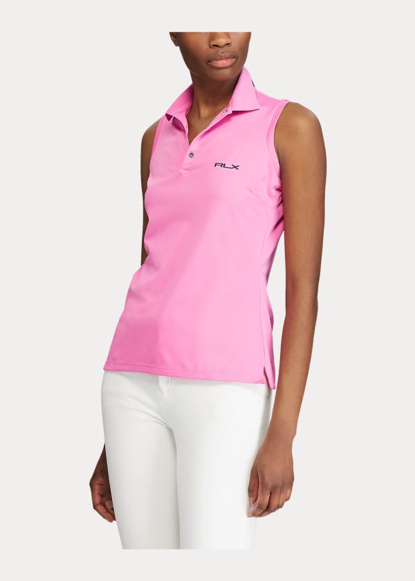 Koszulki Polo Ralph Lauren Performance Golf Polo Shirt Damskie Różowe | ILRU2384