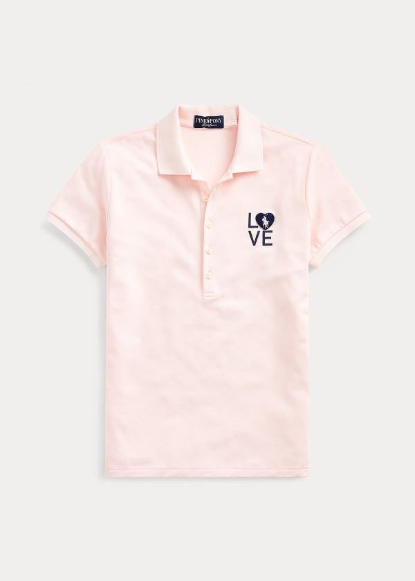 Koszulki Polo Ralph Lauren Pink Pony Polo Shirt Damskie Różowe | YIEU1096