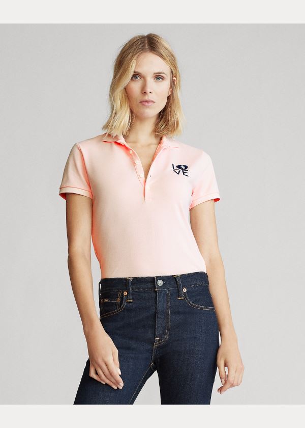 Koszulki Polo Ralph Lauren Pink Pony Polo Shirt Damskie Różowe | YIEU1096