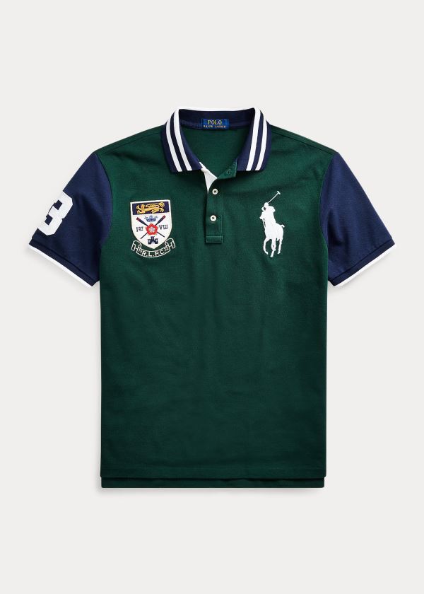 Koszulki Polo Ralph Lauren Rowing-Crest Big Pony Polo Shirt - All Fits Męskie Zielone Granatowe | CWZI3320