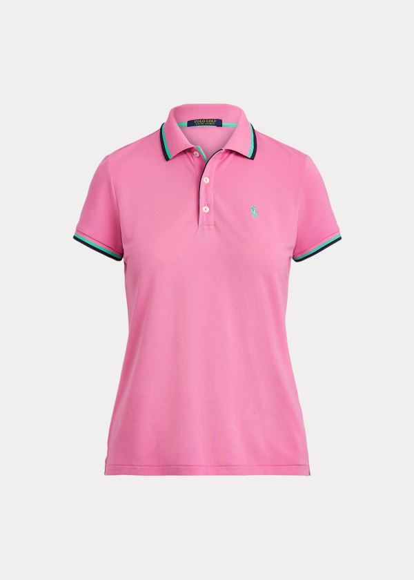 Koszulki Polo Ralph Lauren Tailored Fit Golf Polo Shirt Damskie Różowe | XQWH5123