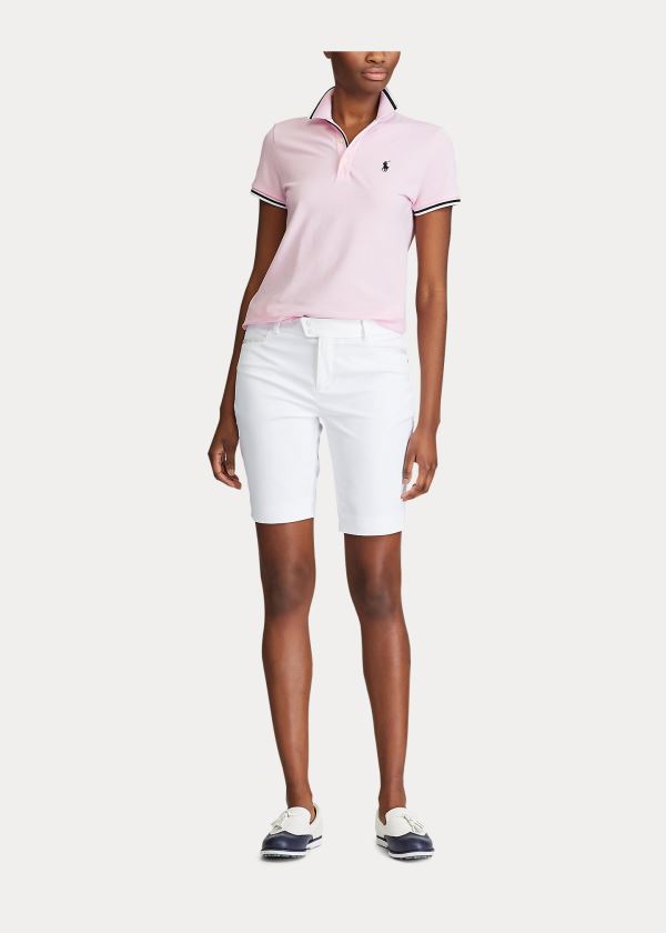 Koszulki Polo Ralph Lauren Tailored Fit Golf Polo Shirt Damskie Różowe | QUIZ8640