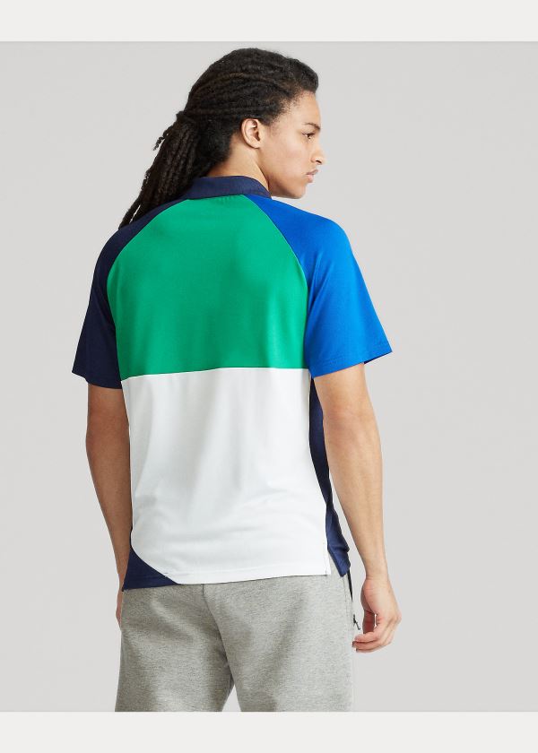 Koszulki Polo Ralph Lauren Tech Piqu? Polo Shirt Męskie Granatowe Kolorowe | FXPK8513