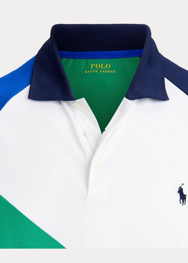 Koszulki Polo Ralph Lauren Tech Piqu? Polo Shirt Męskie Granatowe Kolorowe | FXPK8513