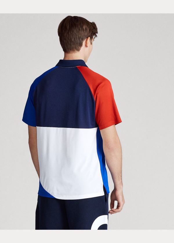 Koszulki Polo Ralph Lauren Tech Piqu? Polo Shirt Męskie Niebieskie Królewski Niebieski Kolorowe | DZNL4820