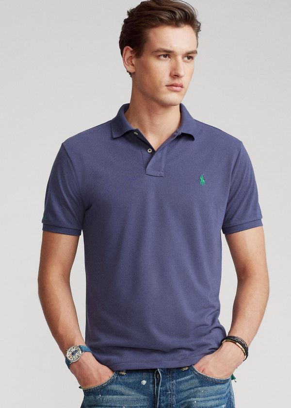 Koszulki Polo Ralph Lauren The Earth Polo Męskie Granatowe | ZYST2395