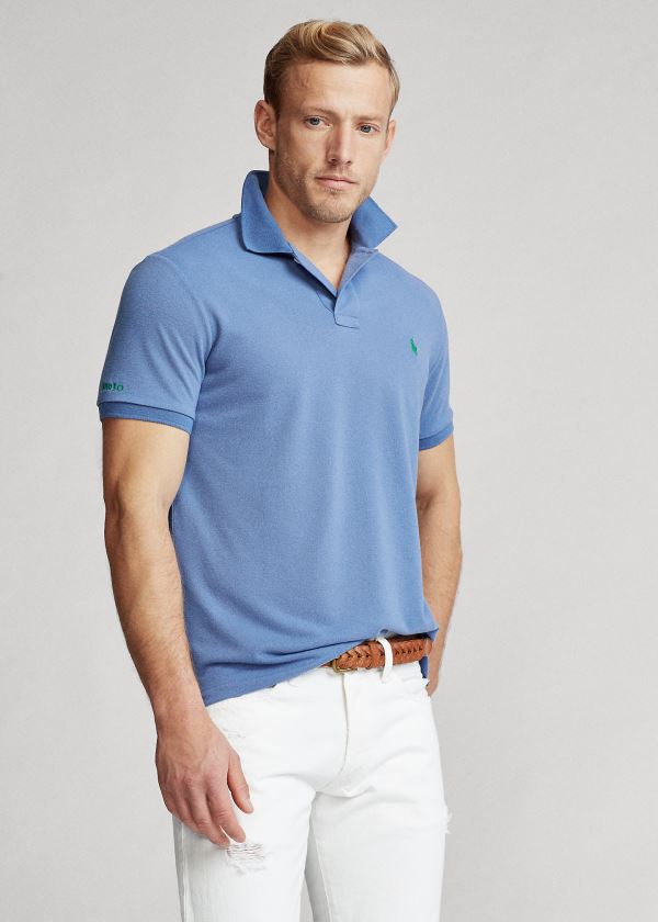 Koszulki Polo Ralph Lauren The Earth Polo Męskie Niebieskie | HTDT6149