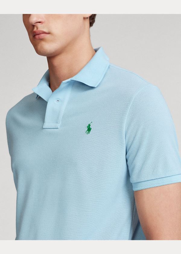 Koszulki Polo Ralph Lauren The Earth Polo Męskie Niebieskie | QBHX2209