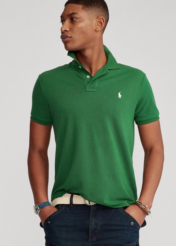 Koszulki Polo Ralph Lauren The Earth Polo Męskie Zielone | ULVX3881