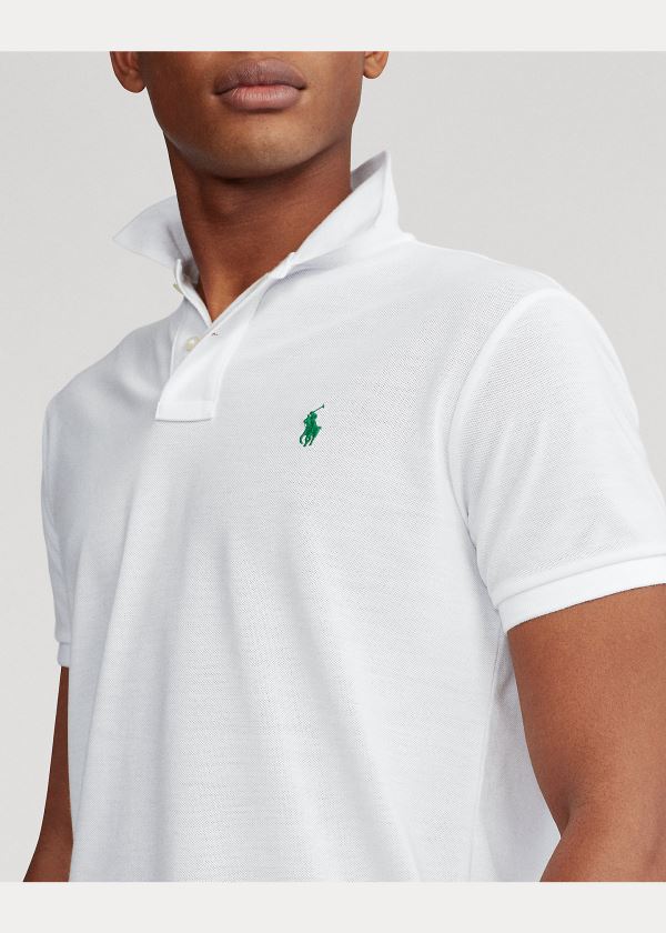 Koszulki Polo Ralph Lauren The Earth Polo Męskie Białe | DDSD2907