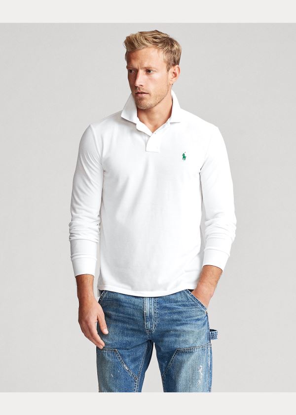 Koszulki Polo Ralph Lauren The Earth Polo Męskie Białe | BMPF4526