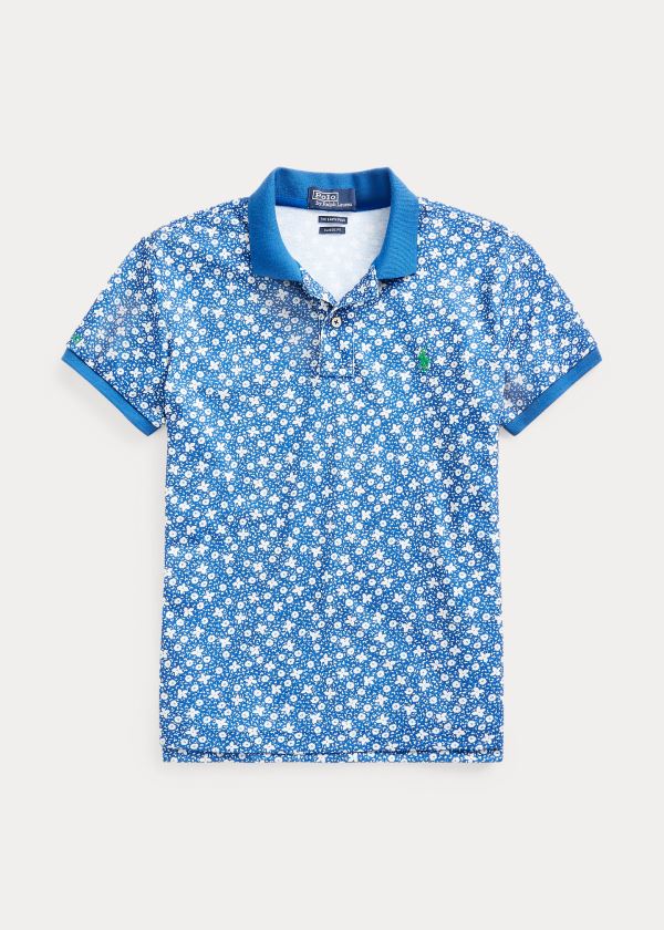 Koszulki Polo Ralph Lauren The Earth Polo Damskie Niebieskie Białe | SRLY6374