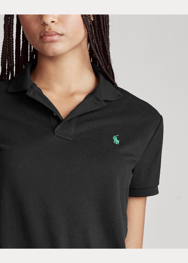 Koszulki Polo Ralph Lauren The Earth Polo Damskie Czarne | XPBT7887