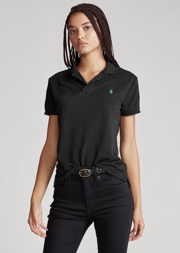 Koszulki Polo Ralph Lauren The Earth Polo Damskie Czarne | XPBT7887