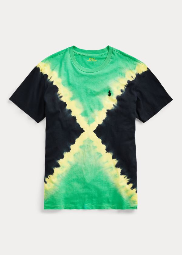 Koszulki Ralph Lauren Big Fit Tie-Dye Tee Damskie Zielone Czarne Kolorowe | PUHU6943