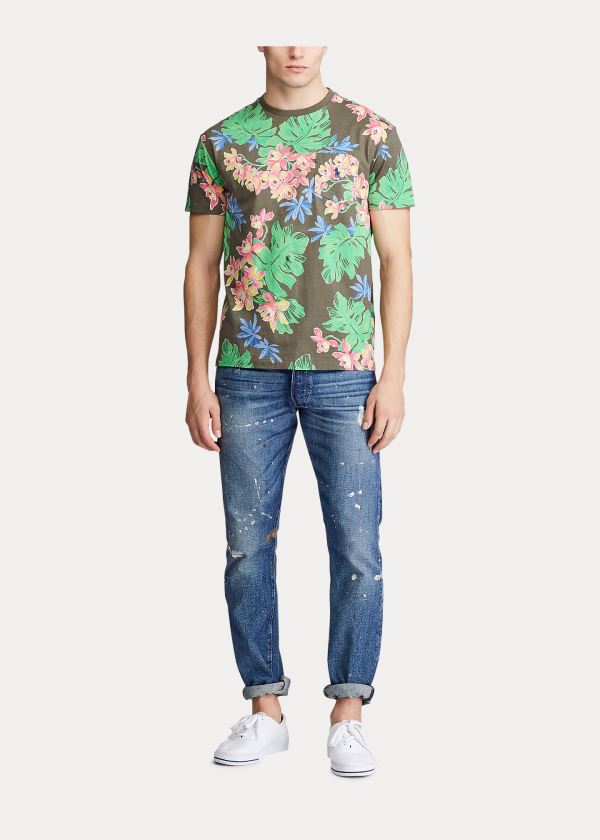 Koszulki Ralph Lauren Classic Fit Floral T-Shirt Męskie Kolorowe | BJFK3727