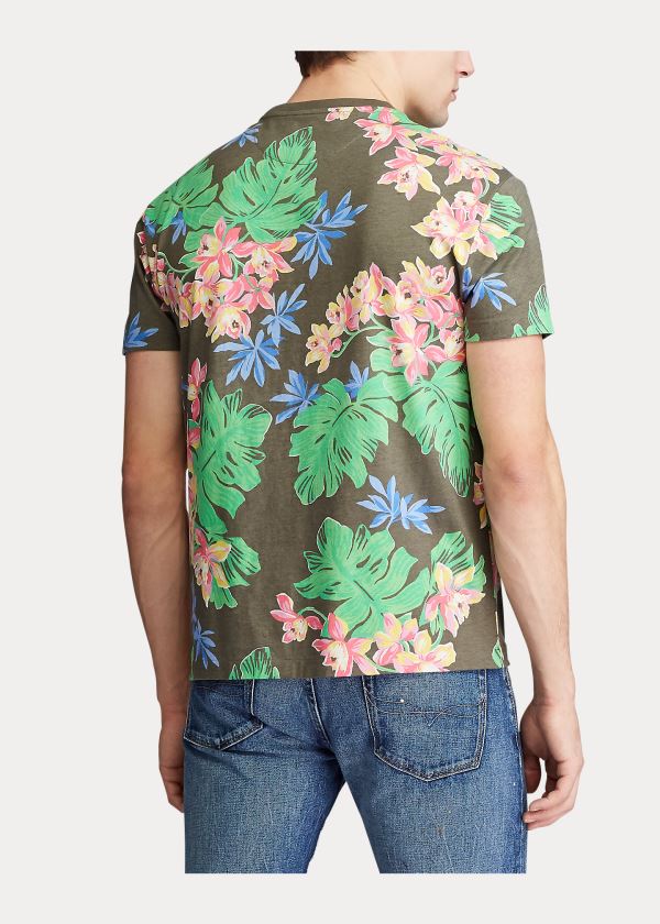 Koszulki Ralph Lauren Classic Fit Floral T-Shirt Męskie Kolorowe | BJFK3727